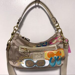 NWT Coach Daisy Poppy Applique crossbody bag